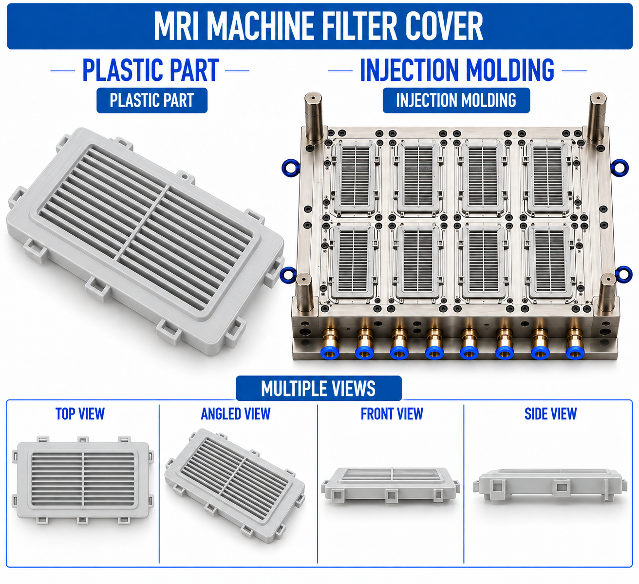 MRI Machine Plastic Filter Cover Mould and Moulding Services